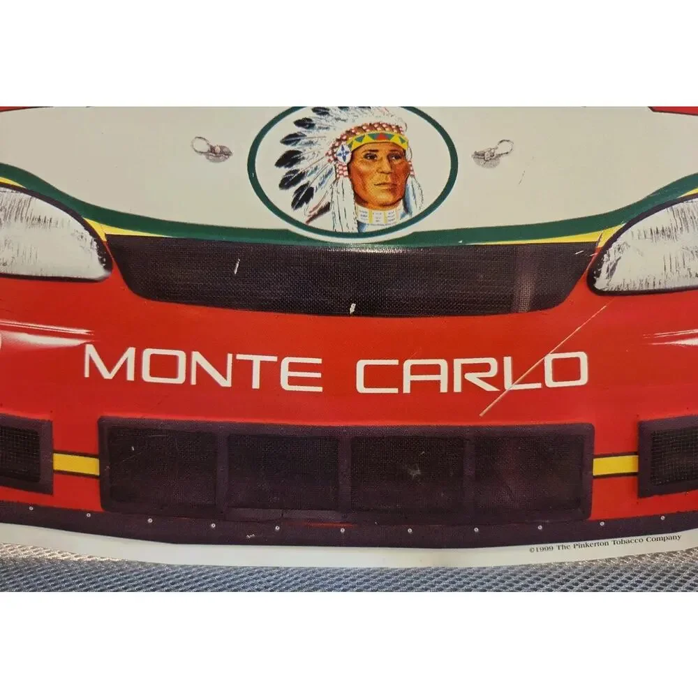 Vtg RED MAN Nascar Sign Tobacco Advertising Tin #99 MonteCarlo 1999 Kevin Lepage